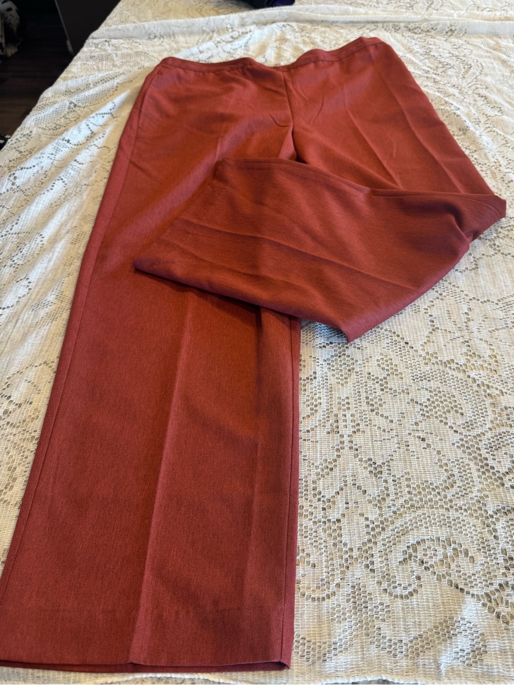 Alfred Dunner Dress Pants Rust color wide leg size 16 NWOT